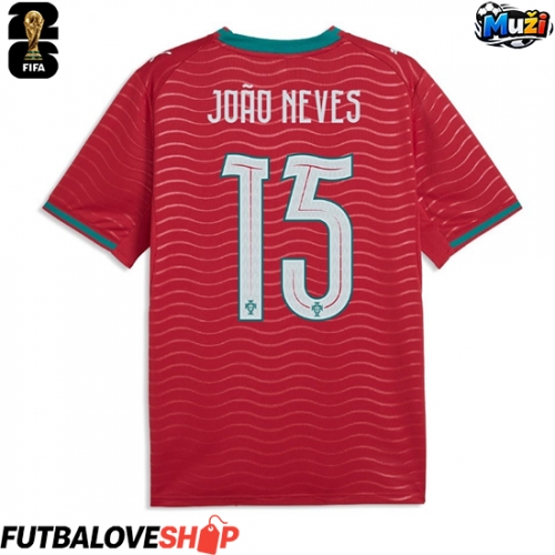 Dres Portugalsko Joao Neves #15 Domáci MS 2026 Krátky Rukáv